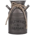 thumbnail image 1 of Shisuyan Rustic Dried Flower Bucket Grey Iron 1Pcs 7.47X5.89X4.44in, 1 of 9