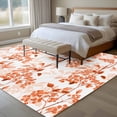thumbnail image 4 of 5'x8' Area Rugs, Burnt Orange Botanical Indoor Outdoor Area Rug for Living Room Bedroom, Vintage Nature Flower Washable Bathroom Rugs Kitchen Floor Carpet Mats Home Decor Aesthetic, 4 of 8