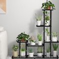 thumbnail image 5 of Soporte de Metal para Plantas, Multifuncional Decorativo Estante para plantas de Interiores y Exteriores, Estante para Macetas para Patio Jardín Balcón (5 niveles, 8 shelves, 12 macetas), 5 of 5