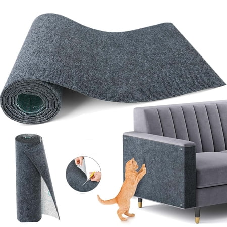 Self Adhesive Cat Scratching Pads Corner Sofa Protector from Claws DIY Furniture Scratch Shield 24x12 Inch for Wall Door