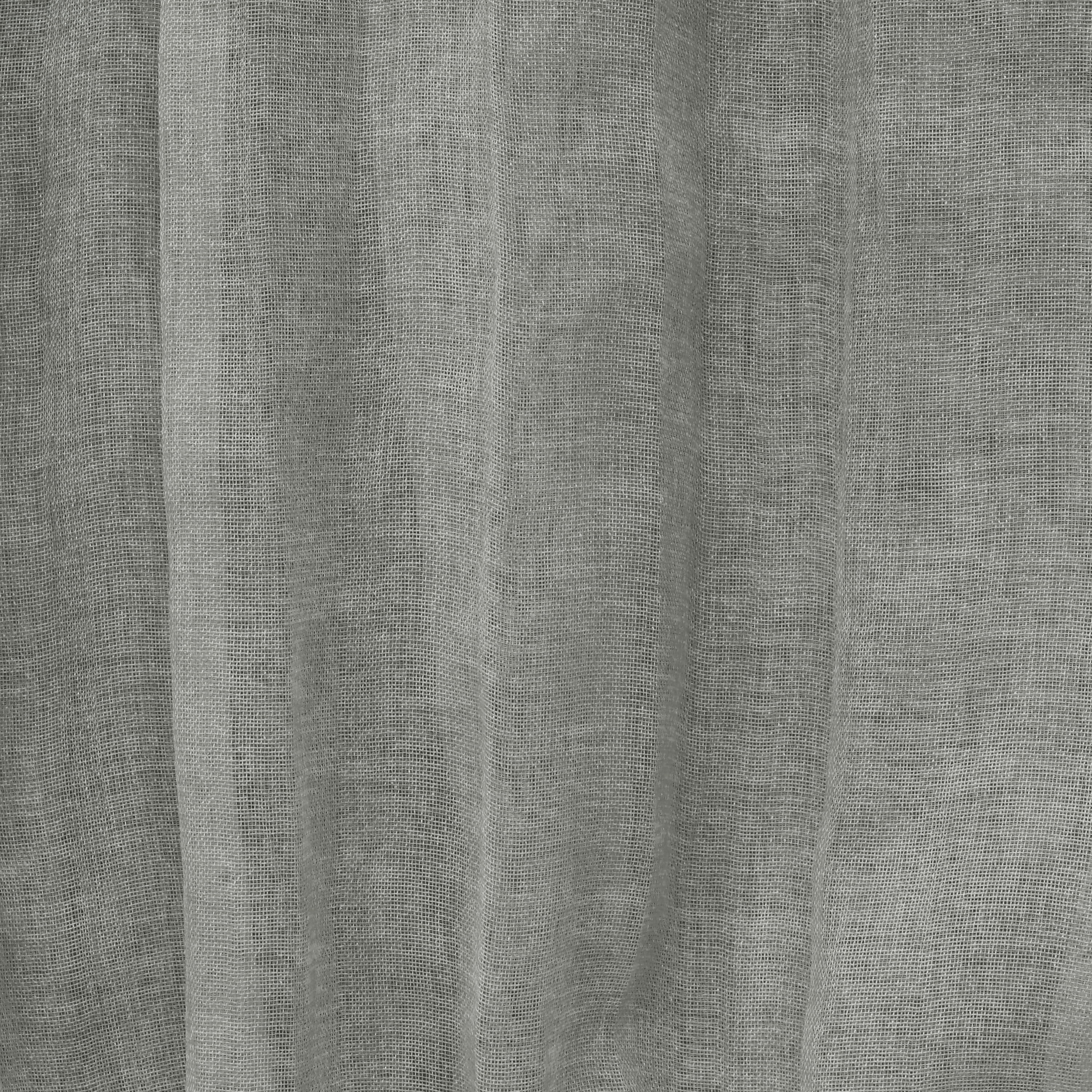 Loft Living Peoria Sheer Dual Header Indoor Curtain 52 x 95 in Grey