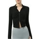 thumbnail image 2 of Chaquetas y abrigos casuales con capucha de manga larga para mujer, traje de entrenamiento de manga larga, cuello alto, doble bolsillo, abrigo de yoga, cremallera de doble cabeza, abrigo deportivo par, 2 of 6