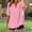 Hot Pink, variant on Guluxicc Button Up Shirt Women Short Sleeve V Neck T Shirts for Women Vertical Floral Casual Loose Tops