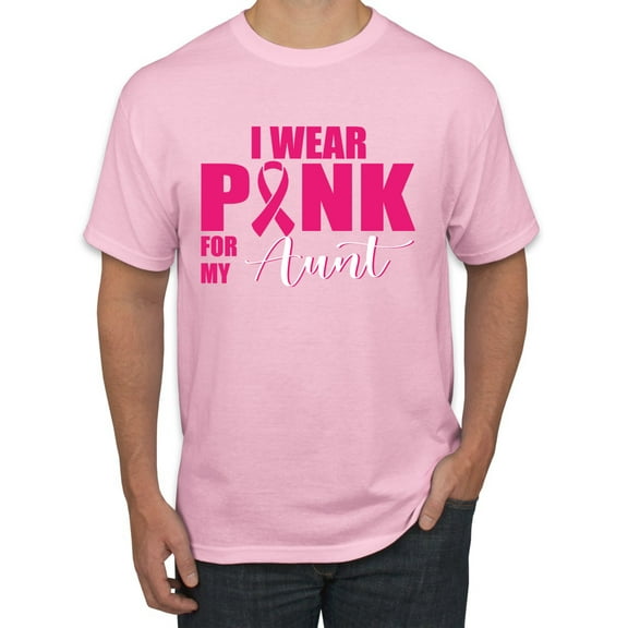 WIld Bobby Breast Cancer Awareness I Wear Pink for My Aunt Unisex Tee, Light Pink, 3X-Large