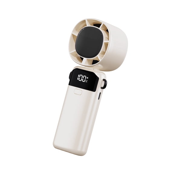 Tizuqe Portable Mini Fan Powerful Handheld Fan with Cold Compress 0-100 Speed USB C Rechargeable Travel Camping Outdoor