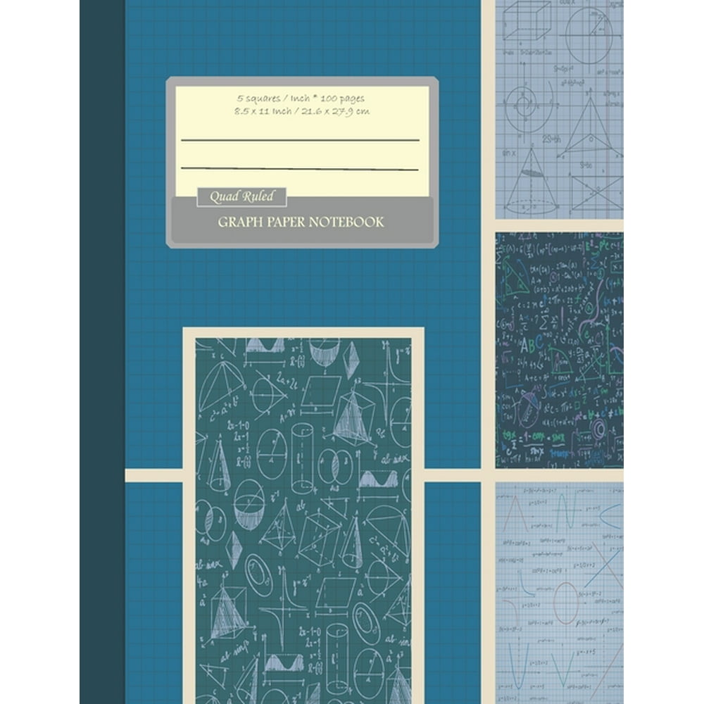 Graph Paper Notebook Quad Ruled 5 squares per inch Math and Science