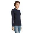 thumbnail image 3 of SOLS Womens Perfect Long Sleeve Pique Polo Shirt, 3 of 5