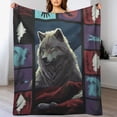 thumbnail image 3 of ARISTURING Wolf Blanket Wolf Decor Throw Blanket Comfy Plush Flannel Warm Soft Fluffy Fuzzy Blanket Wolf for Girls Boys Women Teens Kids for Room Bed Sofa Couch, 3 of 6