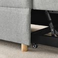 thumbnail image 5 of Leumius Sleeper Sofa Chair Bed 3 in 1 Convertible Bed Chair with Adjustable Backrest Linen Sleeper Chair Pull-Out Sofa Bed for Small Spaces,Living Room,Grey, 5 of 7