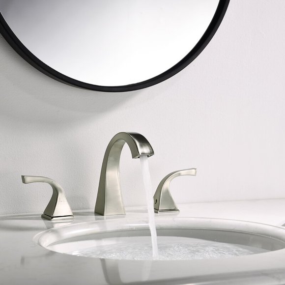 8 inch Widespread Bathroom Faucet with Drain Assembly