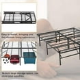 thumbnail image 3 of FDW Platform Bed Frame Queen Metal Base Mattress Foundation Heavy Duty Steel Replaces Box Spring, 3 of 4