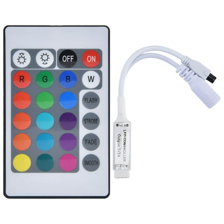 

Controller Wireless 24 Key IR Remote Controller For Point Light Source For Soft Light Strip For Wall Washer Lamp