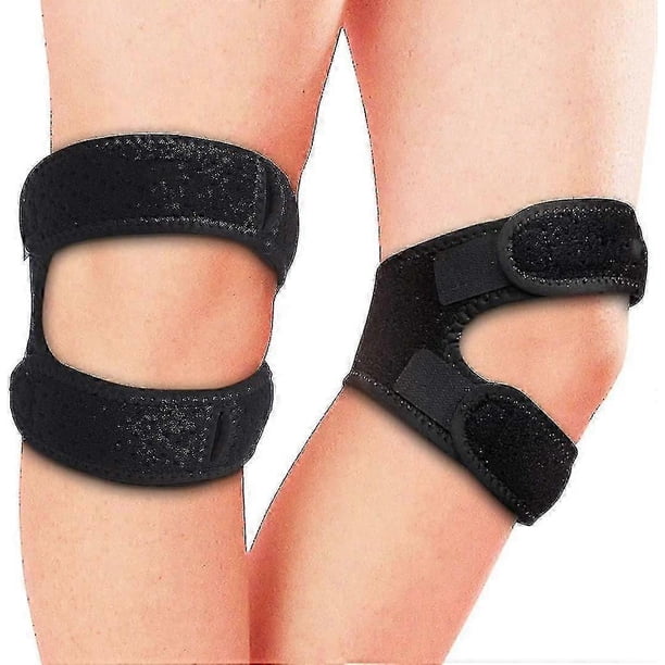 2 Pack Patella Knee Strap, Knee Pain Relief With 3d Silicone Adjustable Knee Band, Knee Brace Stabilizer For Men Women For Running,hiking,weightlift