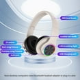 thumbnail image 6 of Bluetooth Headphones Over Ear, HiFi Stereo Sound, Intelligent Noise Reduction, Foldable, Long Battery Life 12H, 5.1 Bluetooth, Wired/Wireless, T-card Playback, with Charging Cable, 6 of 7