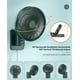 thumbnail image 2 of Ventilador de pared LEMOISTAR de 20 cm con mando a distancia, color verde y naranja, 2 of 7