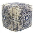 thumbnail image 2 of Pasargad Home Grandcanyon Cotton Jacquard Pouf Navy, 2 of 6