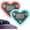 Set 1, variant on Solar-powered wireless LED heart-shaped C-pillar neon light, car LED ambient light, IP65 waterproof, switchable modes, suitable for car walls/windows, a romantic gift.