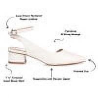 Journee Womens Keefa Pointed Toe Low Block Heel Pumps, Widths Available