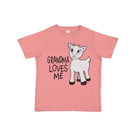 

Inktastic Grandma Loves Me- Cute Goat Gift Toddler Boy or Toddler Girl T-Shirt
