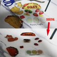 thumbnail image 5 of Heat Shrink Plastic Sheet Kit Shrink Papers 25 PCS Large Shrink Film Papers with 100 PCS Keychains for Kids (11.4x8inch), 5 of 5