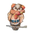 thumbnail image 2 of Diannart 23x32 White Modern Wood Framed Museum Art Print Titled - Cozy Winter Owl, 2 of 4
