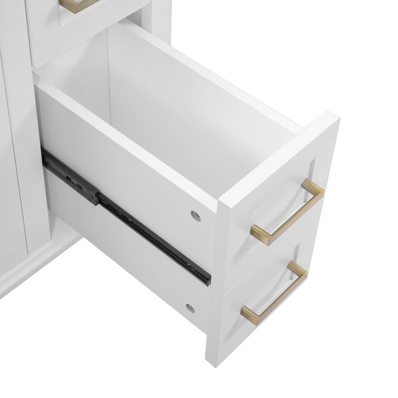 Bellemave 30" Bathroom Vanity Sink Combo, Modern Bathroom Storage Cabinet with 2 Drawers and 2 Soft Closing Door, Freestanding Bathroom Vanities (White)