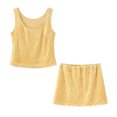 thumbnail image 4 of HXWCHs Fashion Sequin Sleeveless Slim Fit Vest and Pencil Skirt Evening Party Dress Suit for WomenM Yellow, 4 of 8