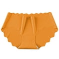 thumbnail image 2 of YWDJ Thongs for Women Lightweight No Show Briefs Ice Silk Panties Sexy Female Underpants Pantys Lingerie Orange L, 2 of 4