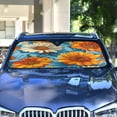 thumbnail image 5 of Foldable Car Windshield Sunshade UV Sun Visor Protector Blocks UV Rays Keeps Vehicle Cool 55x27.6 Inch Blue and Yellow Beautiful Sunflowers, 5 of 8