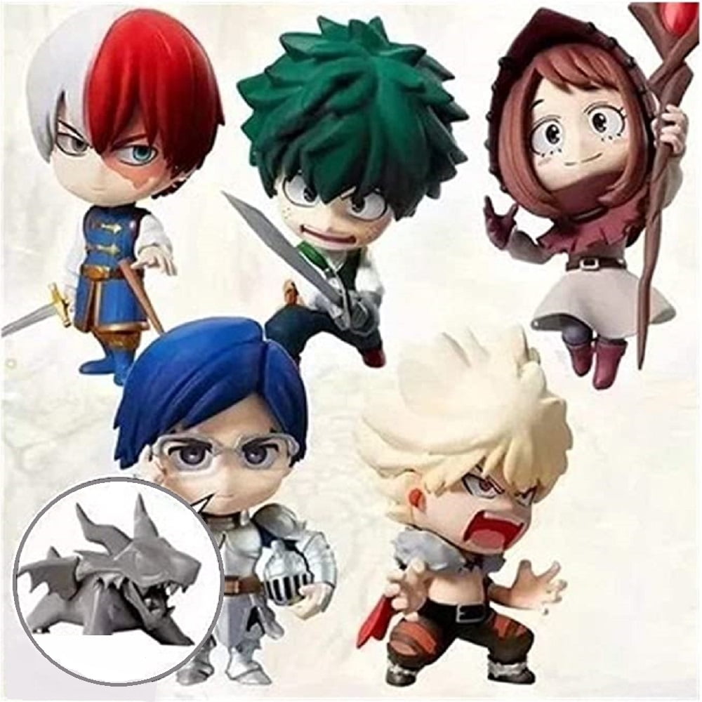 Dupurit My He-ro Academia Figure Anime Chibi Figure 2 Action Figure 6 Pcs/lot Ornaments Decora Craft Collectible