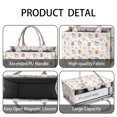 thumbnail image 4 of Large Capacity Tote Bag,White Mermaid Pattern Handbag Fashion Luxury Tote Bag,15.7"x13"x 5.1" Inches,Laptop Compatible, 4 of 6