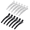 Black & White, variant on AIMIKE 12pcs Professional Hair Clips, No Crease Duck Billed Hair Clips for Cutting, Styling, Women, Morandi
