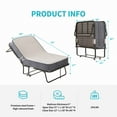 thumbnail image 6 of CECER Folding Bed 5" Mattress, 75"×38" Twin Size Rollaway Foldable Bed with Memory Foam Mattress, Metal Guest Bed Dust Cover Not Included, 6 of 7