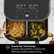 Instant Pot 8Qt Vortex Plus XL Air Fryer with Dual Baskets and Clear Cooking Windows, 8-in-1, Air fry, roast, broil, bake, reheat, and dehydrate, Stainless Steel