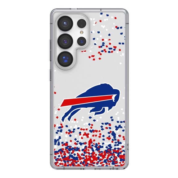 Buffalo Bills Galaxy Clear Case with Confetti Design