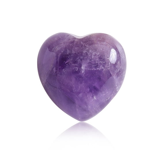 12 pc Natural Amethyst Healing Stones Heart Love Stones Pocket Palm Stones for Reiki Ealancing Heart 15x15x10mm