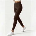 thumbnail image 6 of Yoga Pants for Womens - High Elastic Waist Solid Color Sport Workout Tight Long Pants M, 6 of 7
