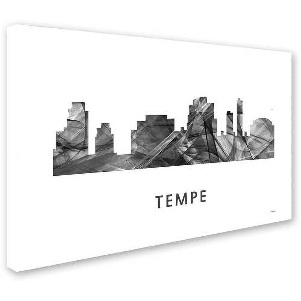 Trademark Fine Art 'Tempe Arizona Skyline WB-BW' Canvas Art by Marlene Watson