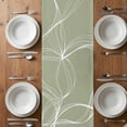 thumbnail image 6 of Sage Green Table Runner - 90 Inch Long, Kitchen Dining Table Runner Dresser Scarves, Minimalist Abstract Modern White Art Farmhouse Decor for Coffee Tables Wedding Party Banquet, 6 of 8