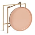 thumbnail image 5 of Kate and Laurel Celia Glam Round Side Table, 18.25 x 18.25 x 22, Pink and Gold, Modern Minimalist Accent Table for Storage and Display, 5 of 7