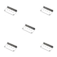 thumbnail image 1 of letairis 1/2/3/5 Guitar Bridge Baseplate Plate Wear-resistant Replacement Instrument Replacing Accessory Universal Compatible Bass Parts Silver 5PCS, 1 of 6