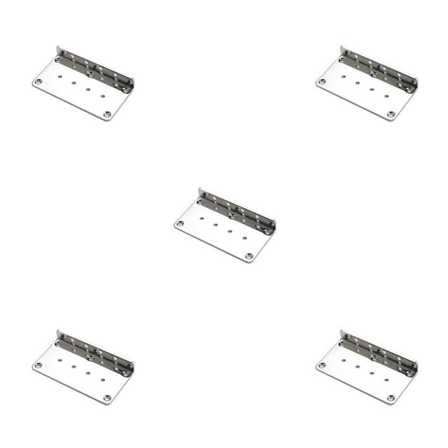 letairis 1/2/3/5 Guitar Bridge Baseplate Plate Wear-resistant Replacement Instrument Replacing Accessory Universal Compatible Bass Parts Silver 5PCS