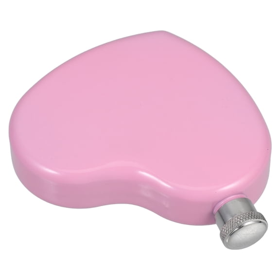 Supvox Stainless Steel Heart Flask Pink Portable Travel Drinking Container