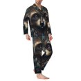 thumbnail image 2 of Fotbe Tribal Style Raccoon Pattern Long Sleeve Pajama Set for Men,Sleepwear Set,2-piece Loungewear Set,Soft PJs Comfy Nightwear with Pockets-X-Large, 2 of 7