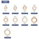 thumbnail image 5 of 200 piezas de arandelas, juego de anillos de sellado planos de cobre, surtido de anillos de sellado de cobre Para tornillos (M5 M6 M8 M10 M12 M14) Adepaton 221112, 5 of 9