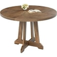 thumbnail image 1 of Table à Manger Ronde de 47 Pouces pour 4, Table de Cuisine en Bois avec Pattes Robustes Salle à Manger, Cuisine, 1 of 7