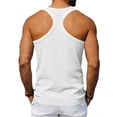 thumbnail image 6 of YLSDY Men's Ribbed Crew Neck Tank Top, High Elastic Compression Sleeveless Shirt for Gym Training White XL, 6 of 9