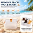 thumbnail image 5 of Waterproof Silicone Tote Bags, Women Foldable Leakproof Beach and Pool Handbag with Secure Closure, Washable Self-Standing, 5 of 10