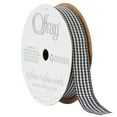 thumbnail image 2 of (3 pack) Offray Ribbon, Black 5/8 inch Micro check Woven Ribbon, 9 feet, 2 of 7