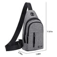 thumbnail image 3 of LHWEN Men's Waterproof Messenger Bag Adjustable Crossbody Chest Bag with USB and Headphone Holes Large Capacity Multipurpose Sling Backpack for Hiking Travel Office School Outdoor Activities, 3 of 9